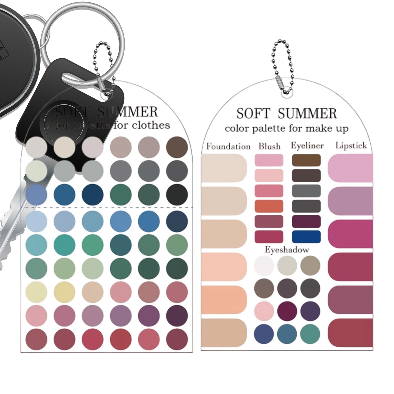 Summer Clothing Color Palette - 2Pcs Soft Summer Color Palette Card