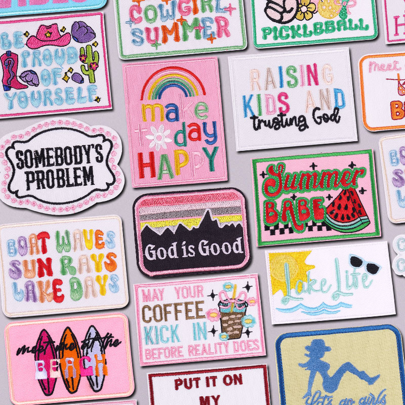 Summer Clothing Pictures - Summer Style Watermelon Letter Embroidered Patches