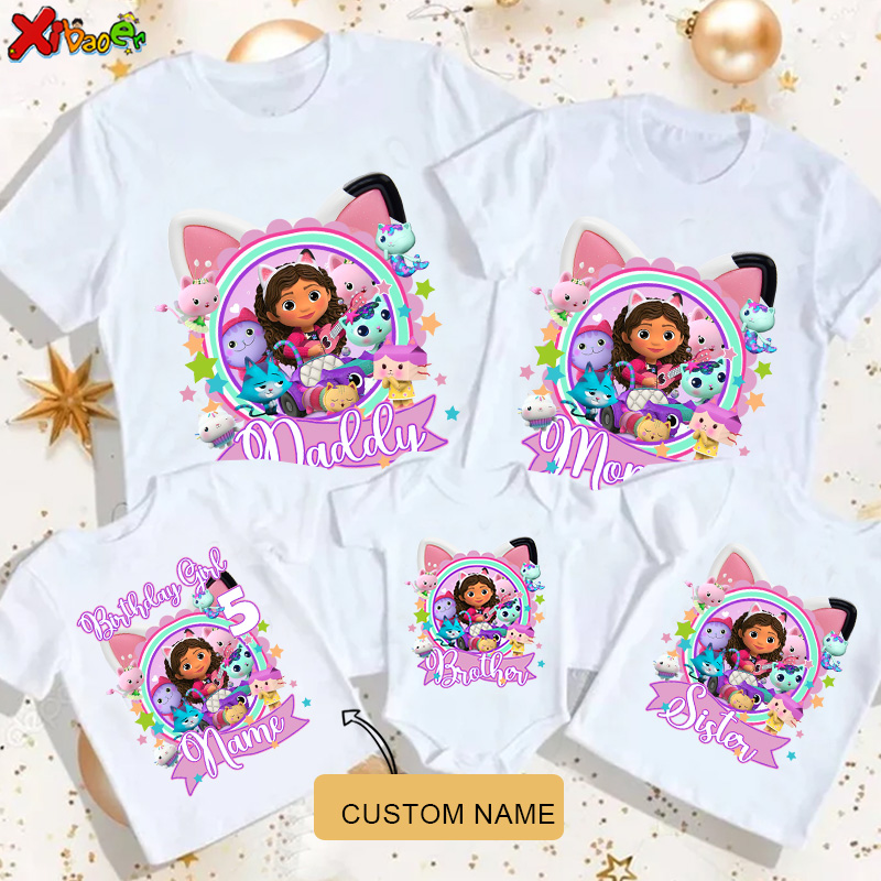 Summer Clothing Baby - Birthday T-Shirt for Girls Personalized Name