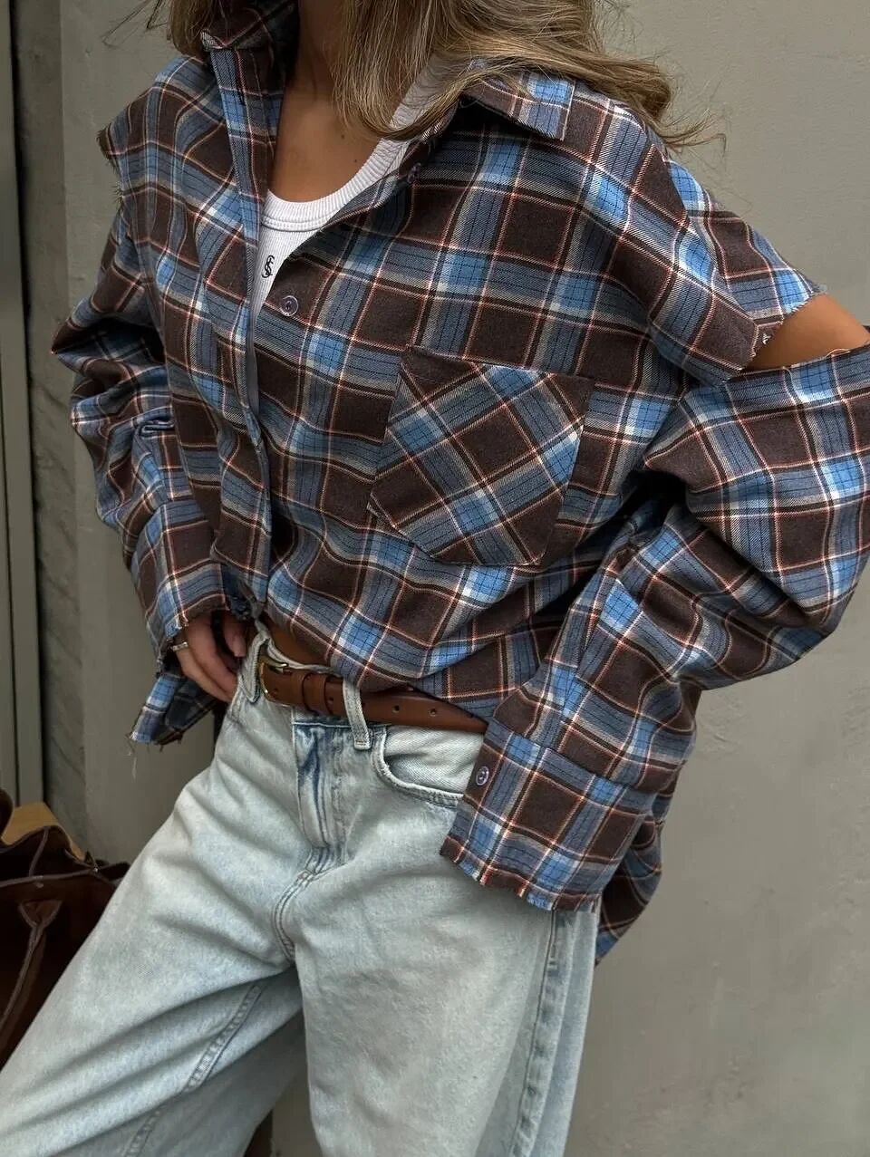 Summer Clothing Women - Fashion Checkered Pattern Shirt Women Elegant