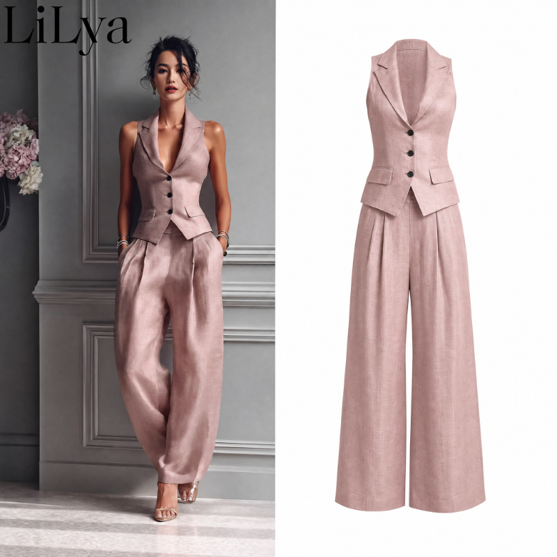 Zara Summer Clothing For Women - 2026 Summer New Fashion Single-breasted Sleeveless