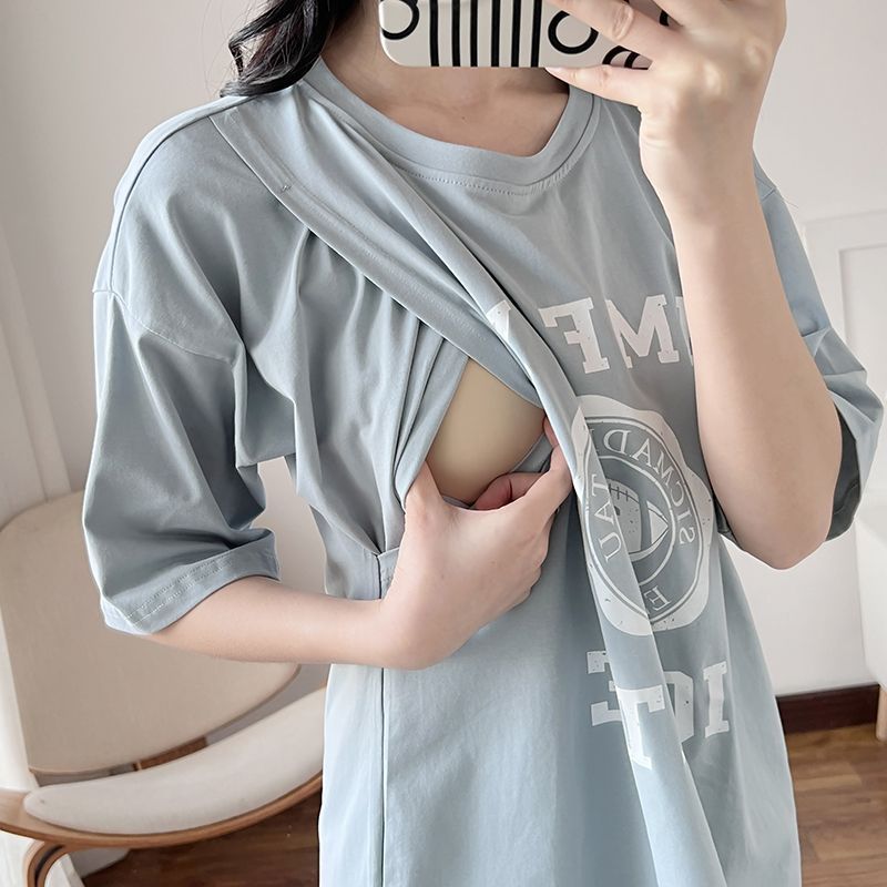 Nursing Dress Pregnant Breastf - đánh giá và giá Summer Clothing Women