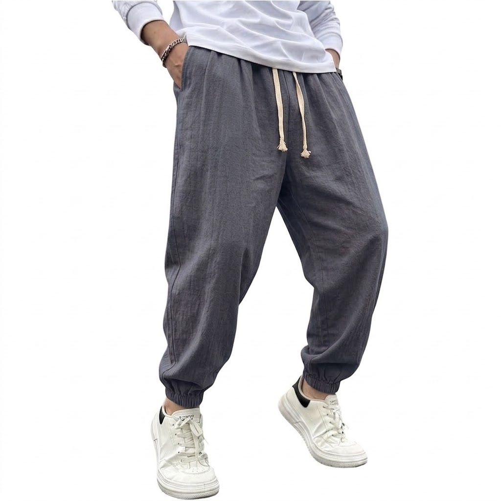 Mens Cotton Linen Harem Trouse - đánh giá và giá Summer Hiking Clothing