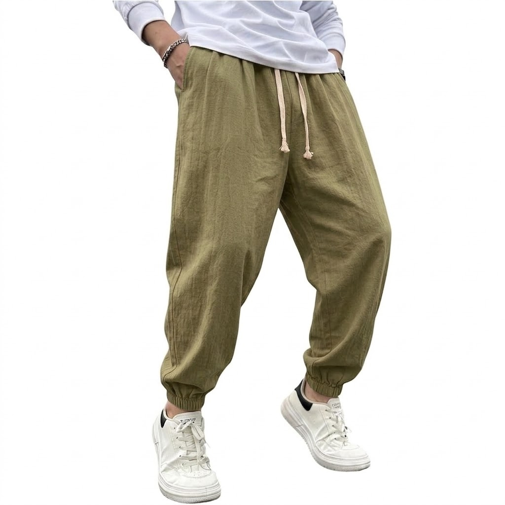 Mens Cotton Linen Harem Trouse - đánh giá và giá Summer Hiking Clothing