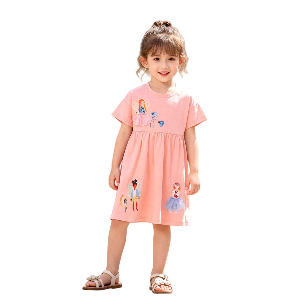 Short Sleeve Summer Girls Dres - đánh giá và giá Summer Clothing Drawing For Kids