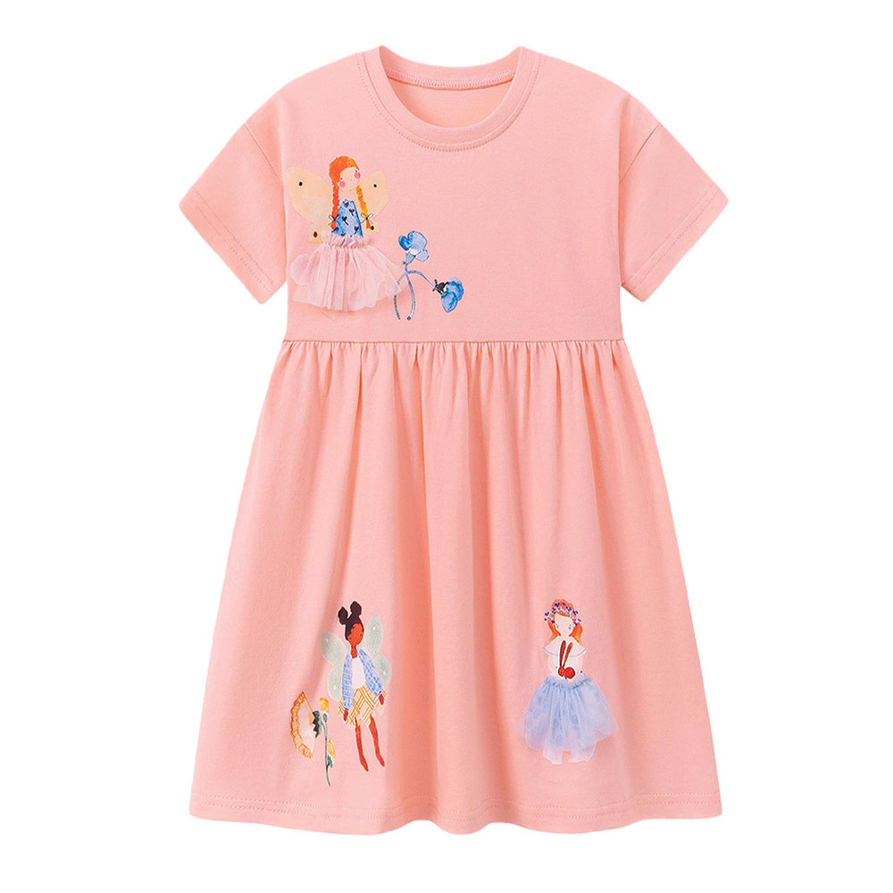 Short Sleeve Summer Girls Dres - đánh giá và giá Summer Clothing Drawing For Kids