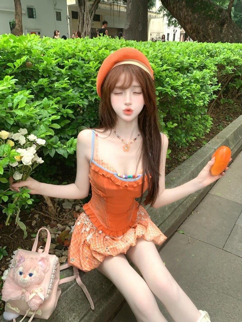 Summer New Orange Dopamine Swe - đánh giá và giá Summer Japanese Clothing