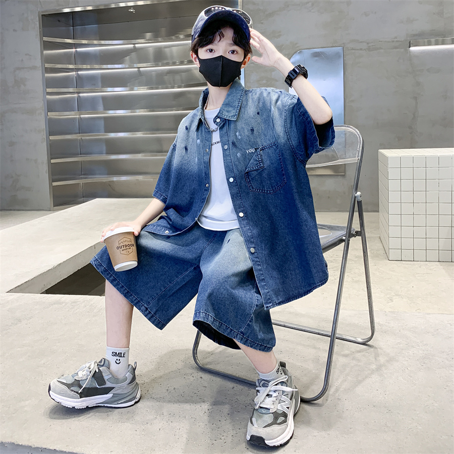 Luxurious Teen Boys Denim Summ - đánh giá và giá Summer Clothing Drawing For Kids