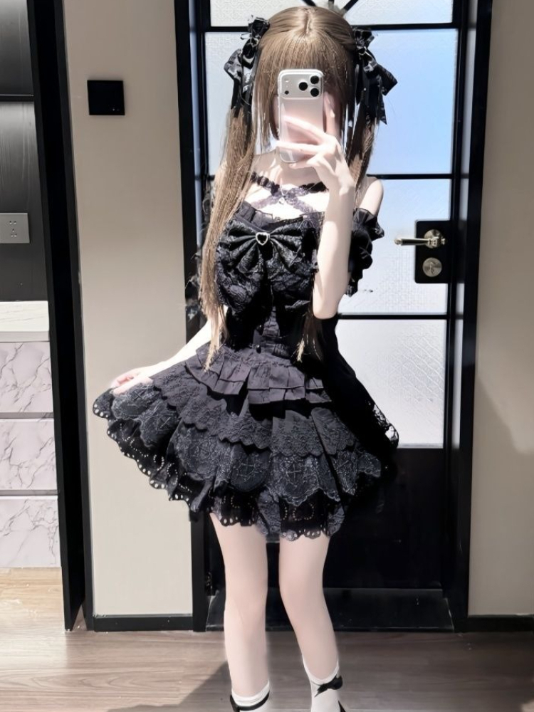 Japanese Retro Bow Slim Puff S - đánh giá và giá Summer Japanese Clothing