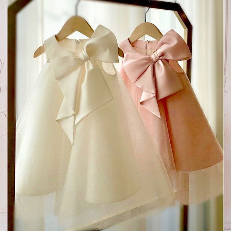 Mùa Hè 2021 Nơ Lớn Đầm Bé Gái  - đánh giá và giá Summer Clothing Baby