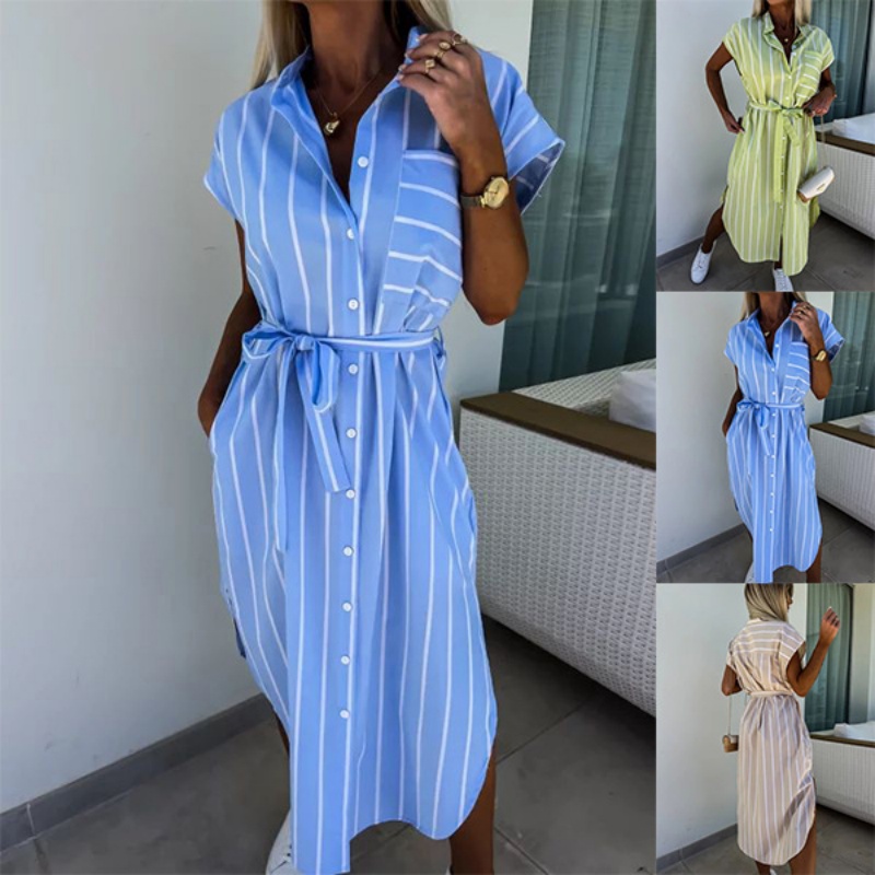 Short Sleeve Striped Shirt Dre - đánh giá và giá Summer Clothing Looks