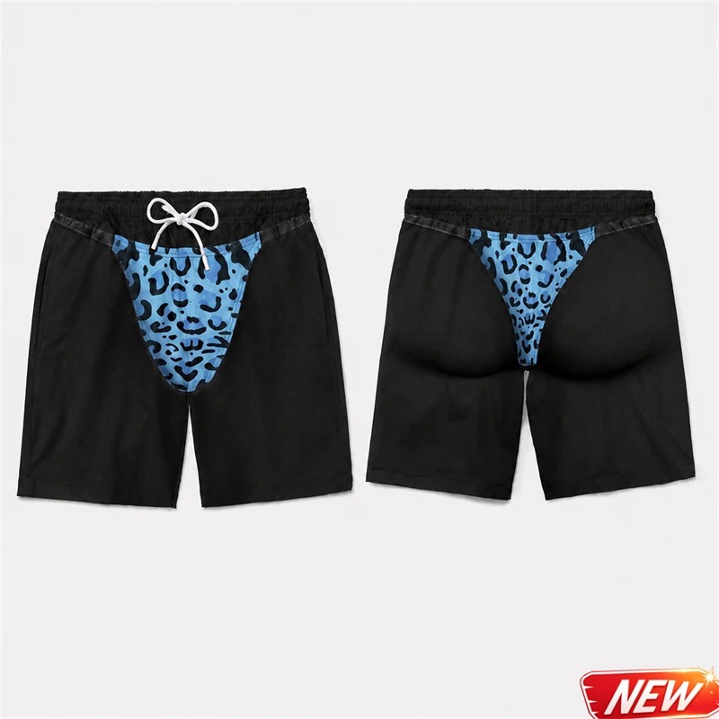 Funny Men 3D Print Leopard Pri - đánh giá và giá Board Short Surf