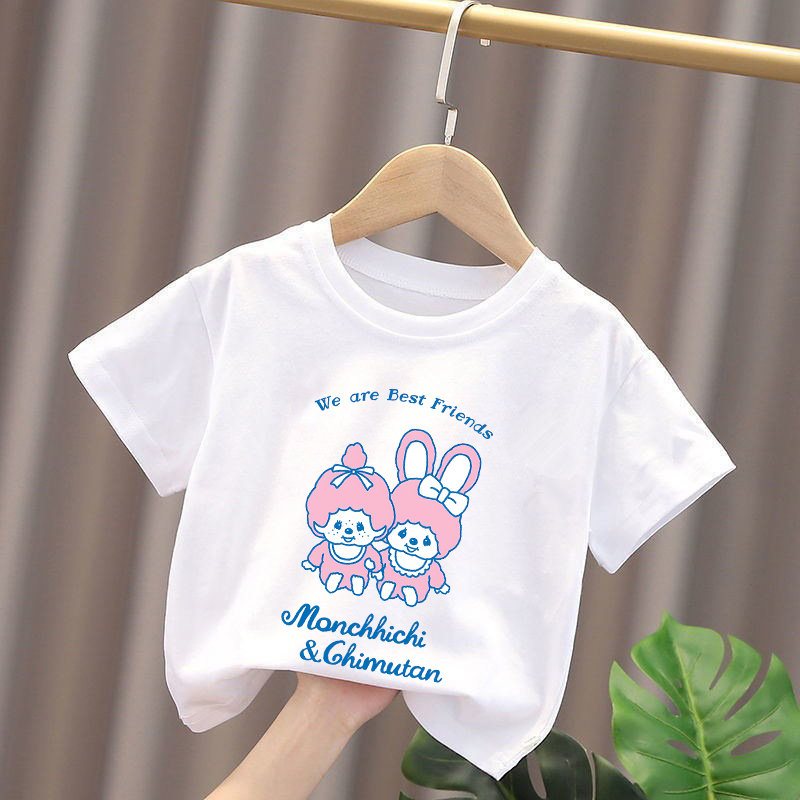 Monchhichi Kids T-shirts Anime - đánh giá và giá Summer Clothing Boys