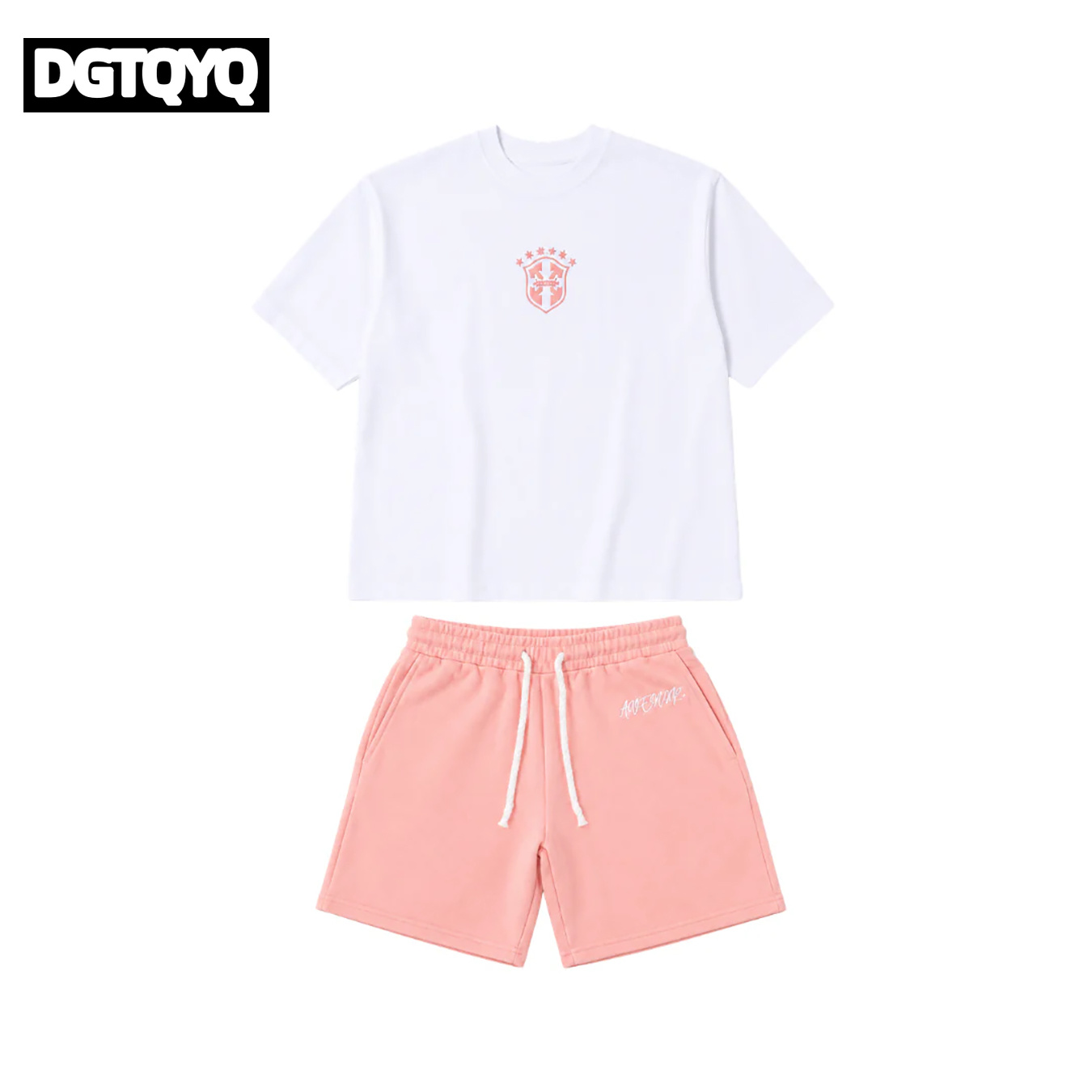 Man's Summer New Pink Embroide - đánh giá và giá Summer Clothing Sets Women