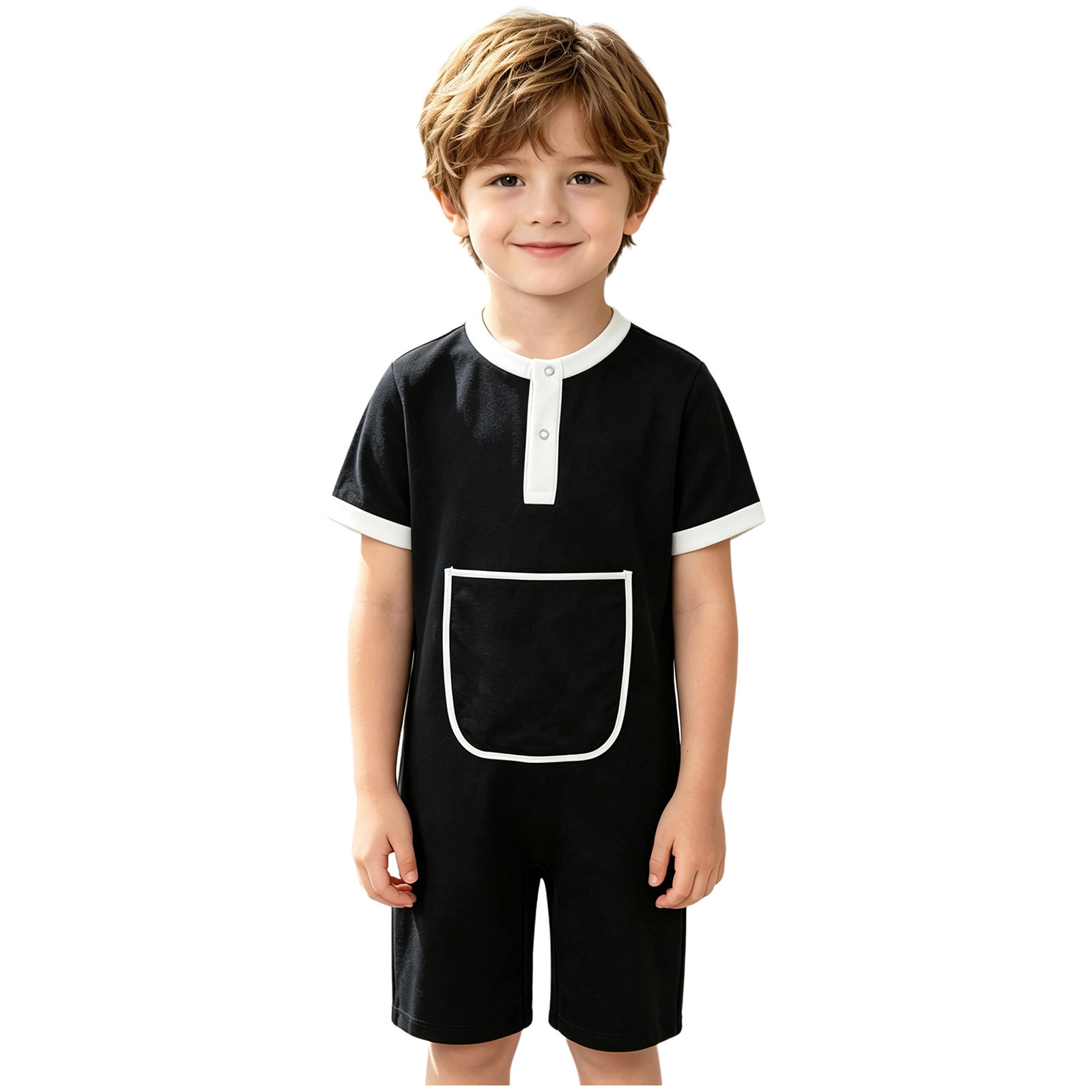 Kids Boys Girls Press Buttons  - đánh giá và giá Summer Clothing Boys