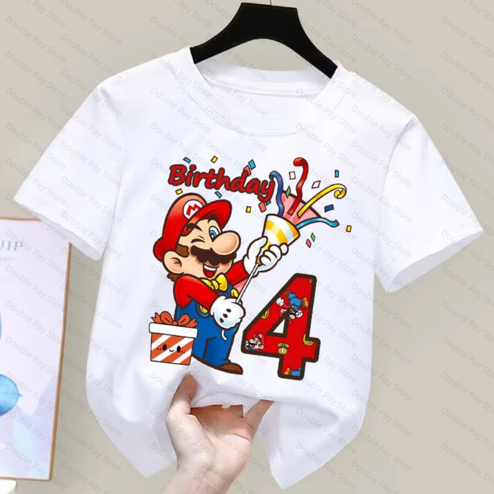 Kids Cartoon Mario Birthday Nu - đánh giá và giá Summer Clothing Boys