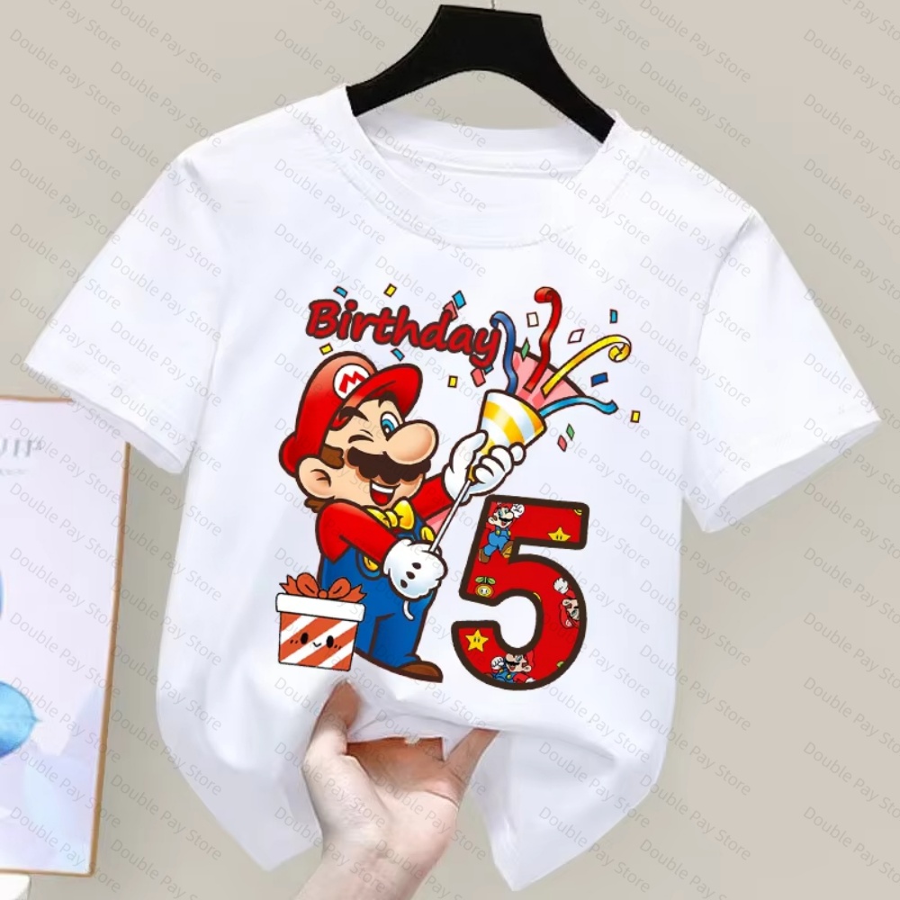 Kids Cartoon Mario Birthday Nu - đánh giá và giá Summer Clothing Boys