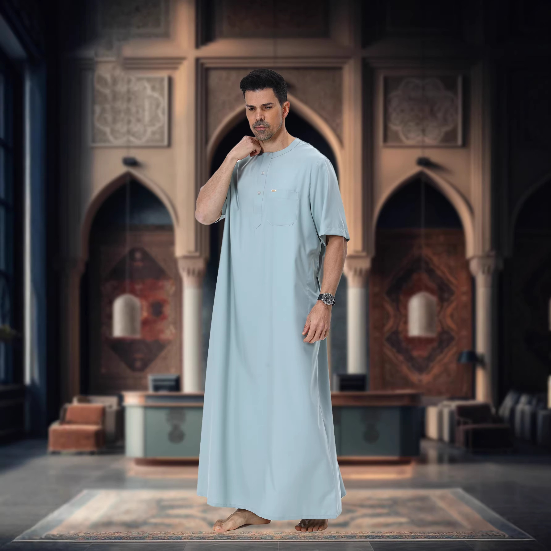 Muslim Men Abaya Kaftan Pakist - đánh giá và giá Summer Clothing Pakistan